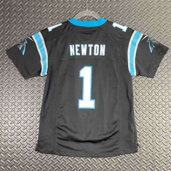Nike Cam Newton Carolina Panthers Black On Field Football NFL Jersey Kids Size M - Picture 1 of 8